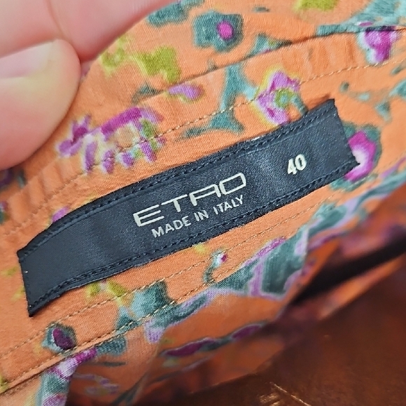 ETRO Multicolor Paisley & Floral Button Down Shirt - Size 40 - Picture 14 of 15